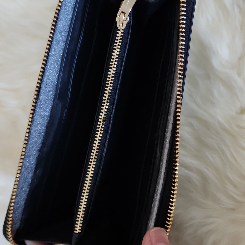 NWOT Disney X Coach Black Leather Minnie Mouse 3/4 Zip Wallet ❤️🐭🖤 - Picture 8 of 14